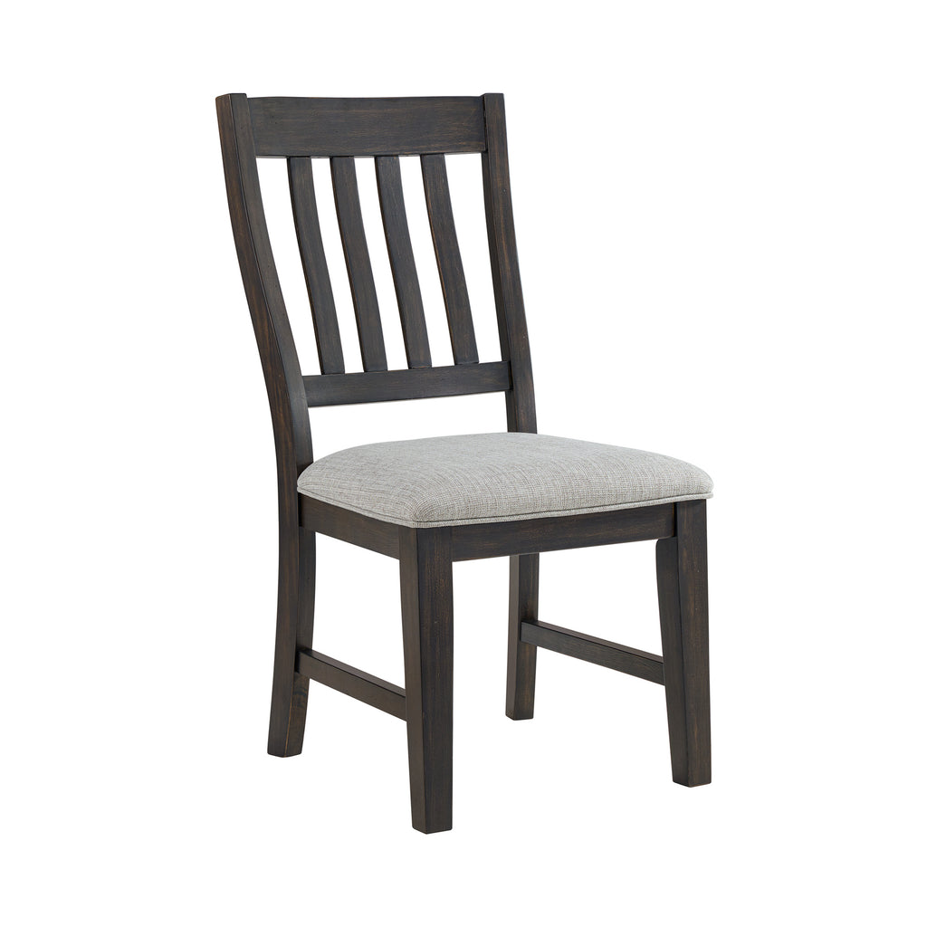 Montrose Dining Side Chair With Light Grey Fabric In Espresso (2 Per Carton)