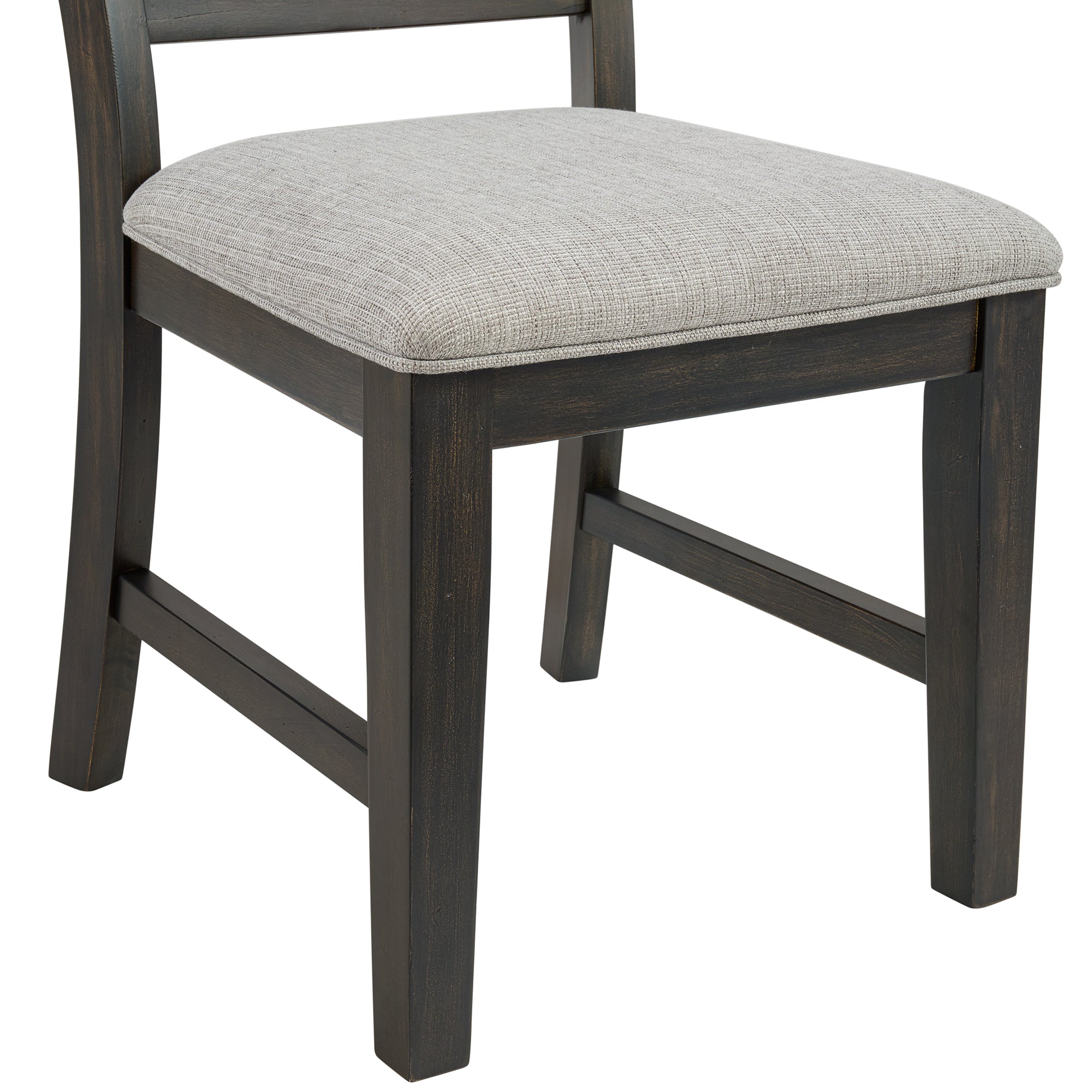 Montrose Dining Side Chair With Light Grey Fabric In Espresso (2 Per Carton)