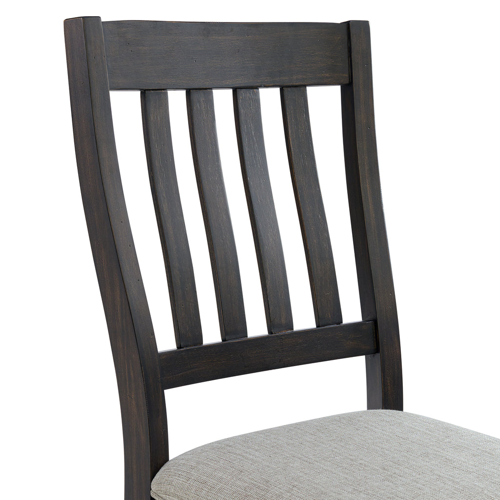 Montrose Dining Side Chair With Light Grey Fabric In Espresso (2 Per Carton)