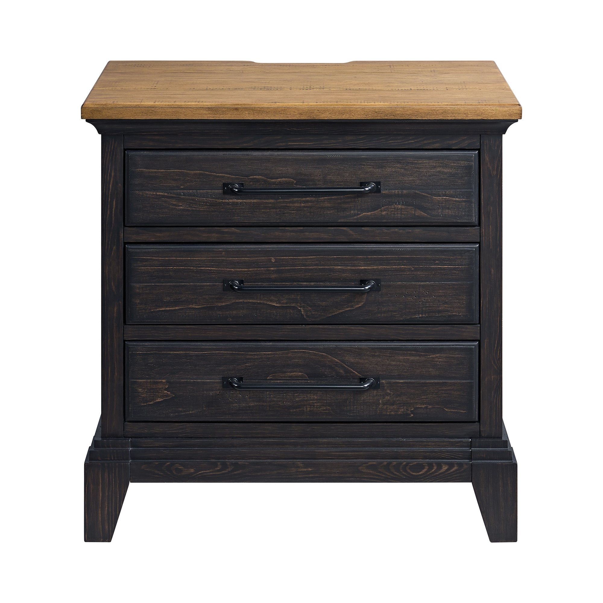 Montrose Nightstand With Charger & Sensor Light In Espresso & Brown