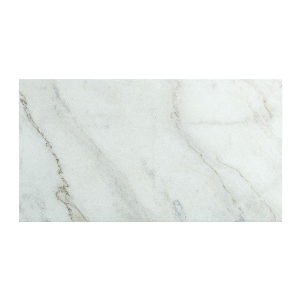Morris Coffee Table In Espresso w/White Marble Top (3A Packing)