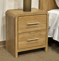 Gramburg Nightstand in Warm Natural Brown, closed view