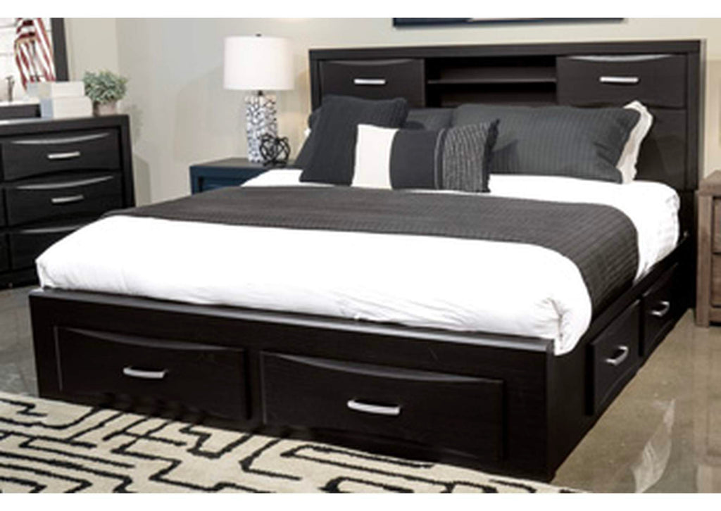 Stabotta Queen Bookcase Bed with Storage