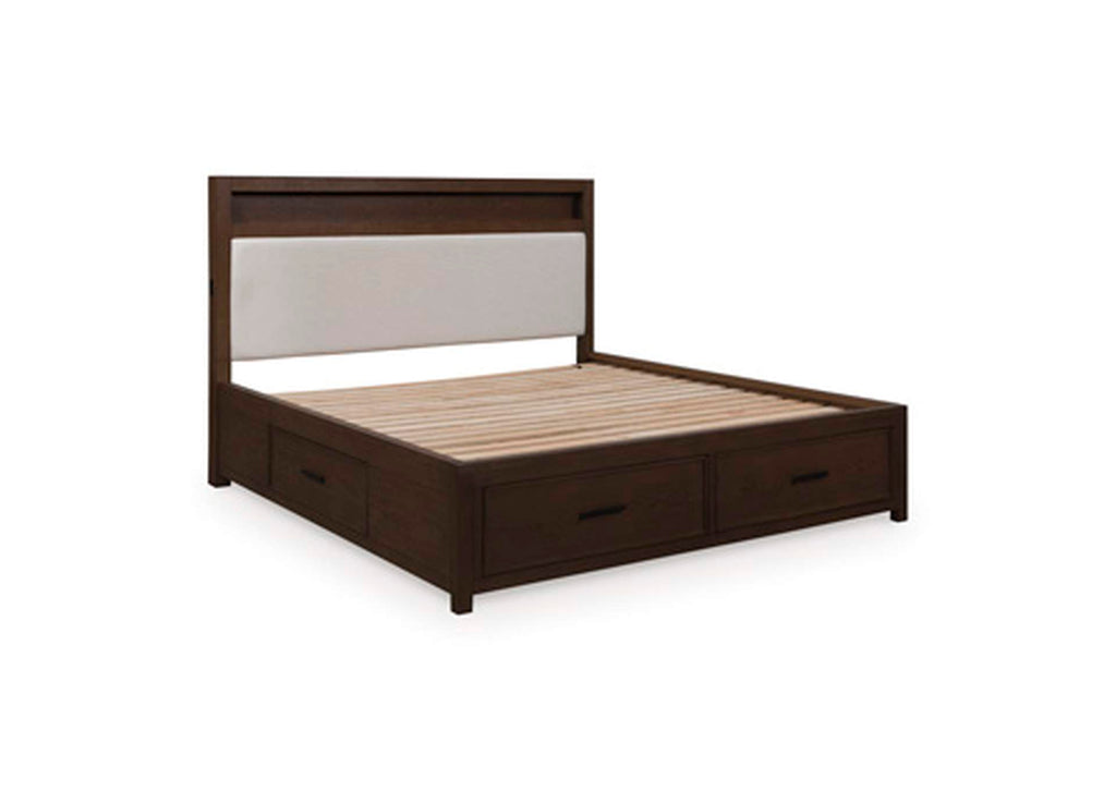 Ticanter Queen Bookcase Storage Bed