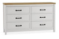 Kerisden Dresser in White/Brown