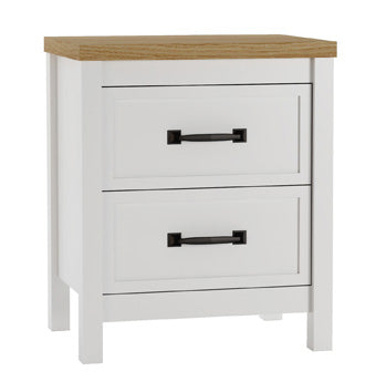 Kerisden Nightstand in White/Brown