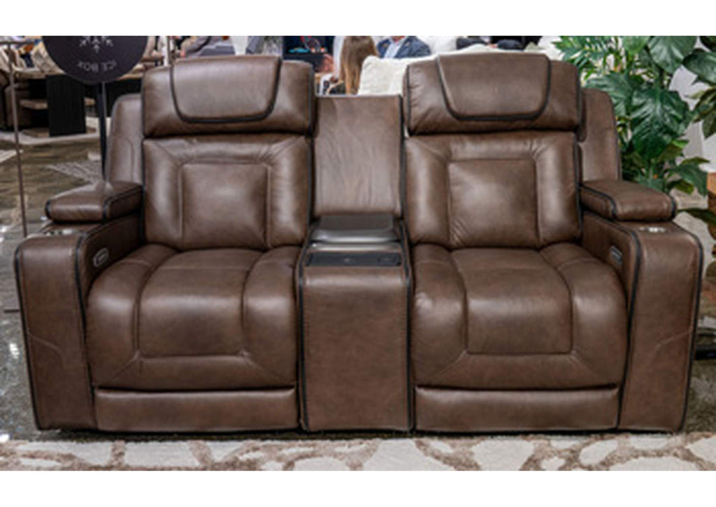 Mestrino Power Reclining Loveseat with Fridge Cooler