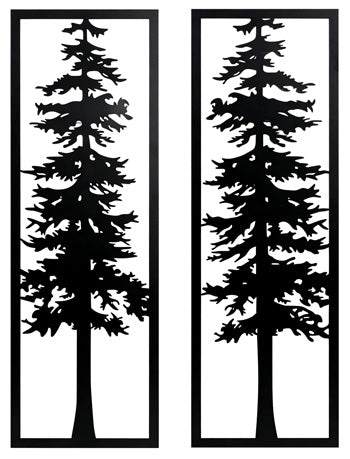 Bondwell Indoor/Outdoor Wall Decor (Set of 2) in Black
