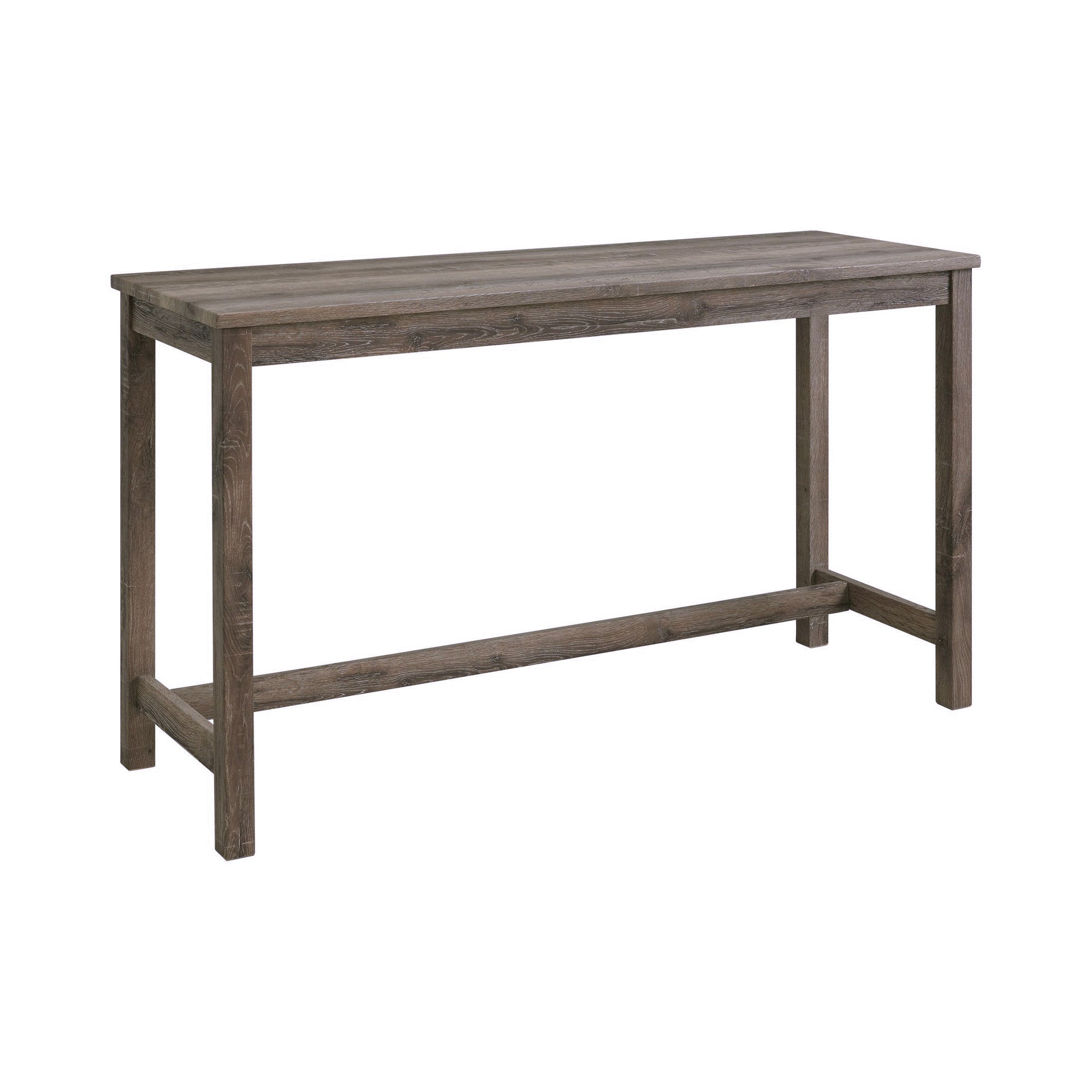 Oak Lawn Grey Bar Table Single Pack (Table + 3 Tan Fabric Stools)