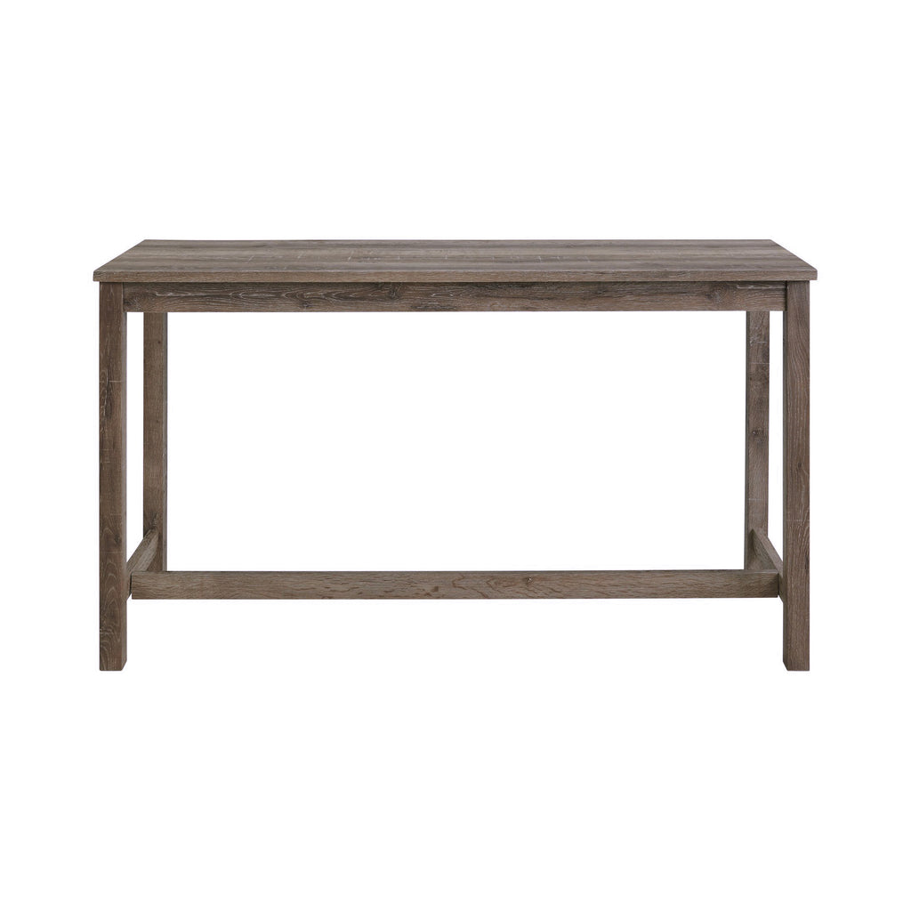 Oak Lawn Grey Bar Table Single Pack (Table + 3 Tan Fabric Stools)