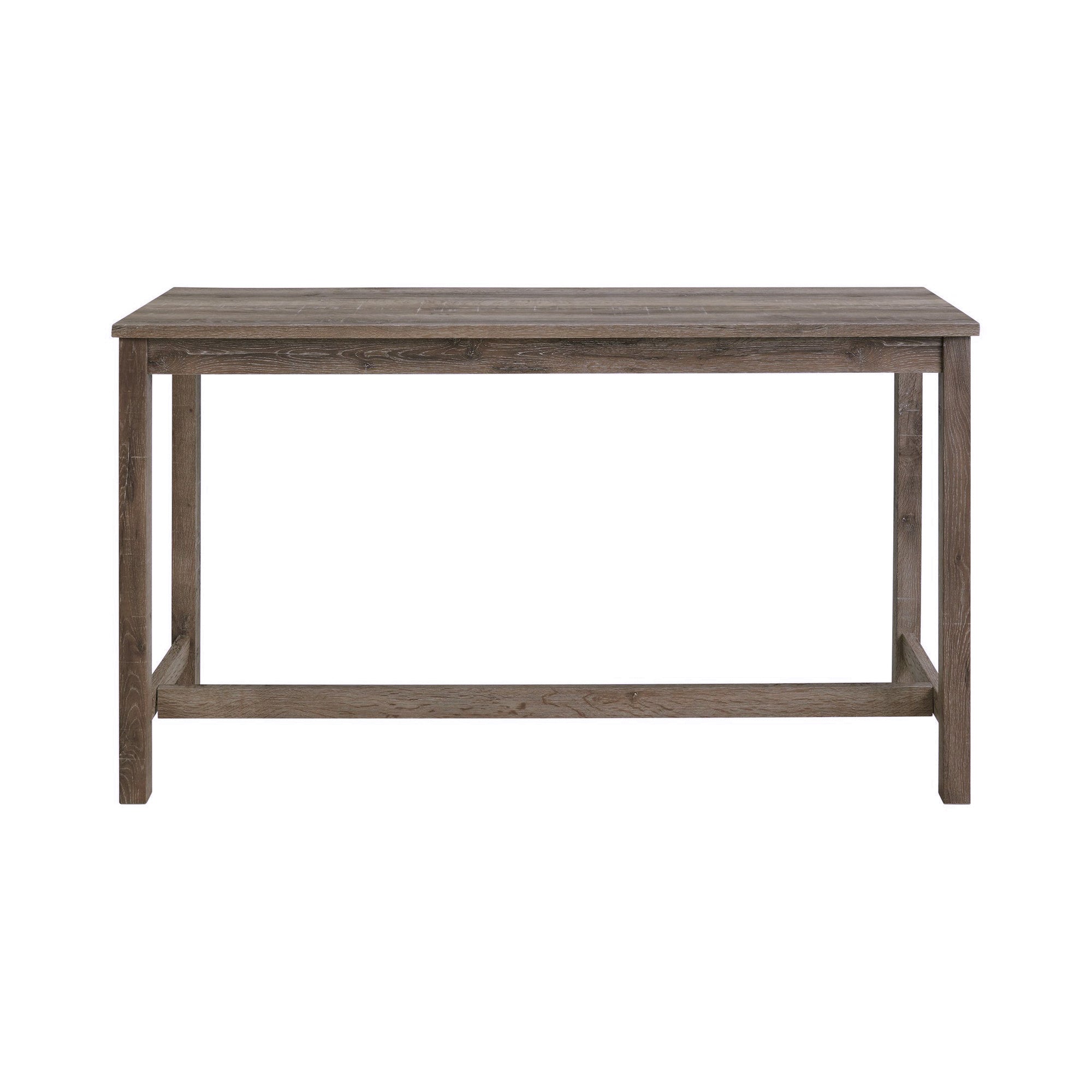 Oak Lawn Grey Bar Table Single Pack (Table + 3 Tan Fabric Stools)