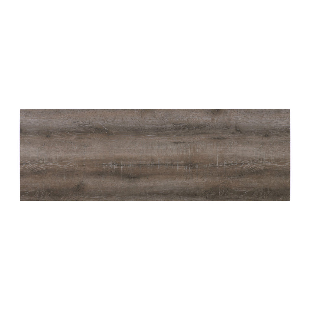 Oak Lawn Grey Bar Table Single Pack (Table + 3 Tan Fabric Stools)