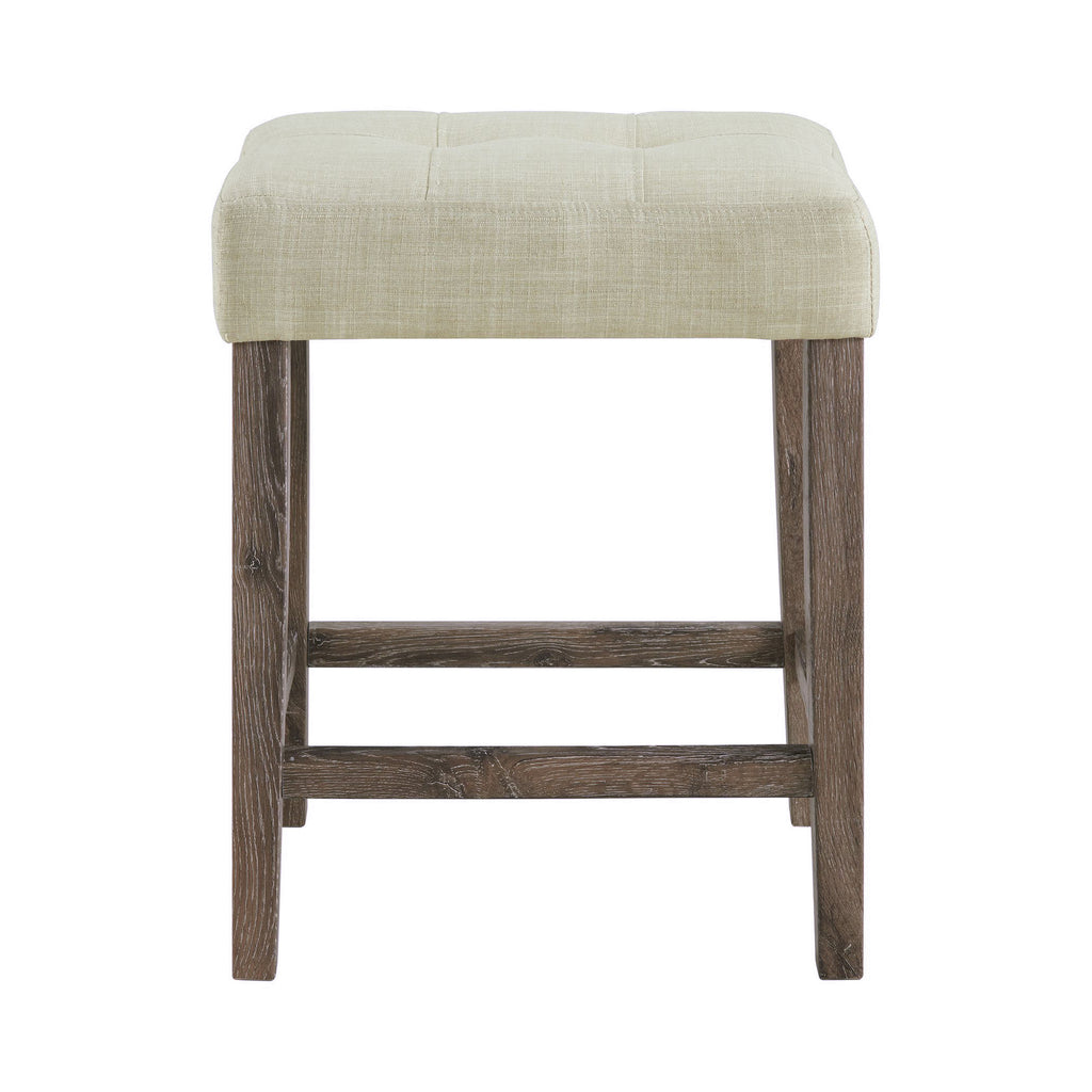 Oak Lawn Grey Bar Table Single Pack (Table + 3 Tan Fabric Stools)