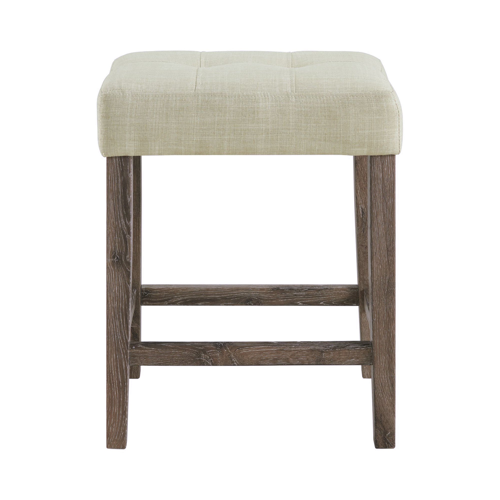 Oak Lawn Grey Bar Table Single Pack (Table + 3 Tan Fabric Stools)