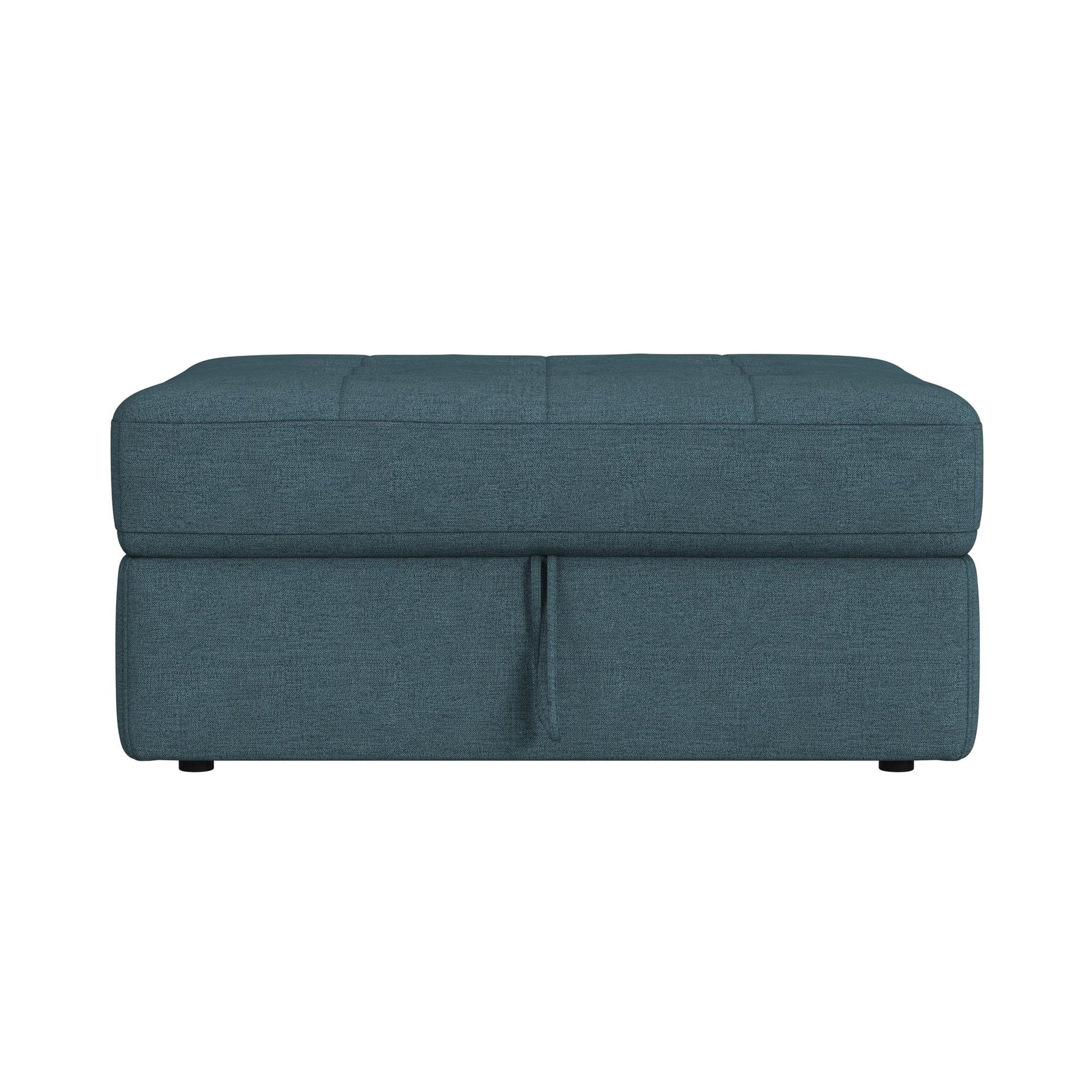 Options One Storage Ottoman In Palmer Plus Teal