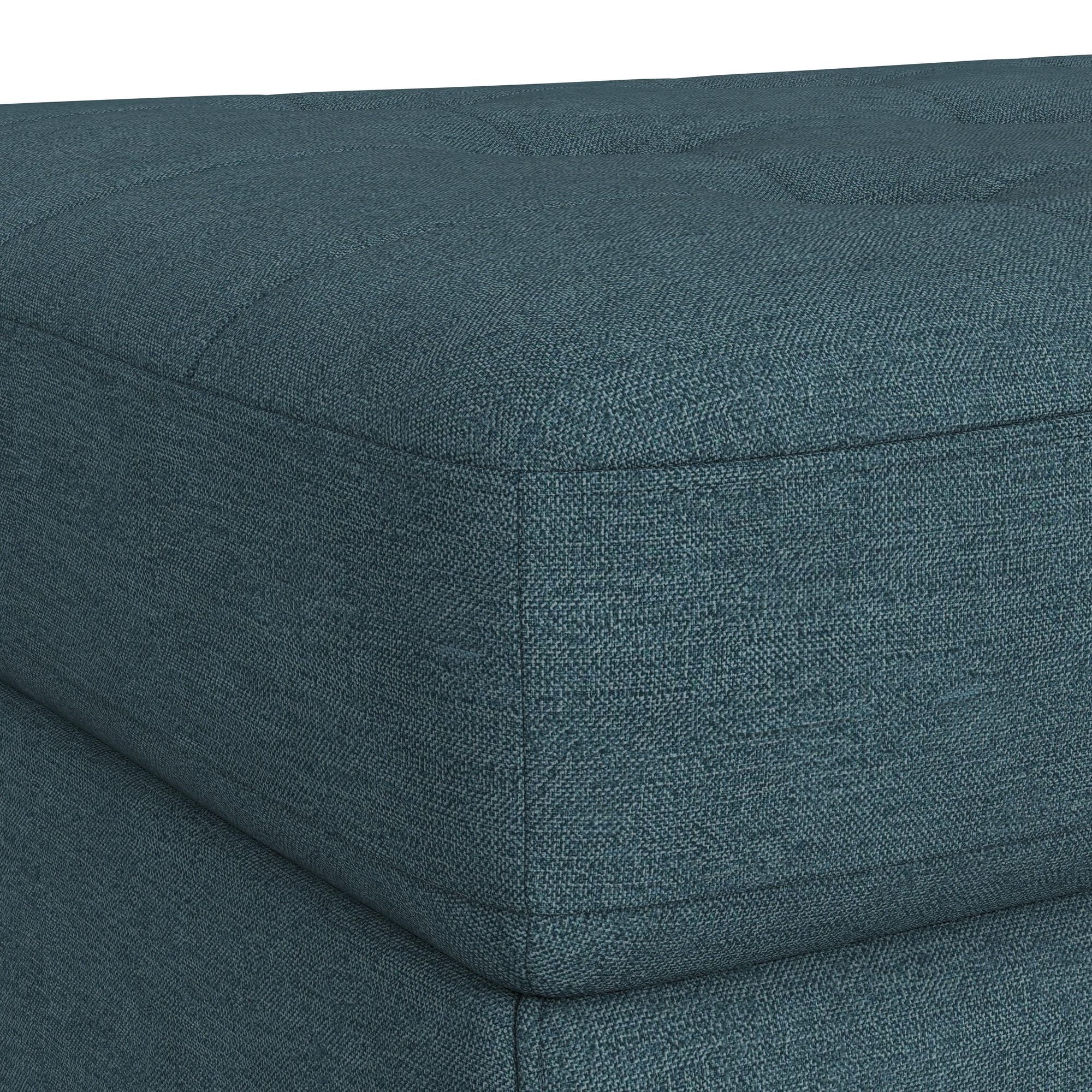 Options One Storage Ottoman In Palmer Plus Teal