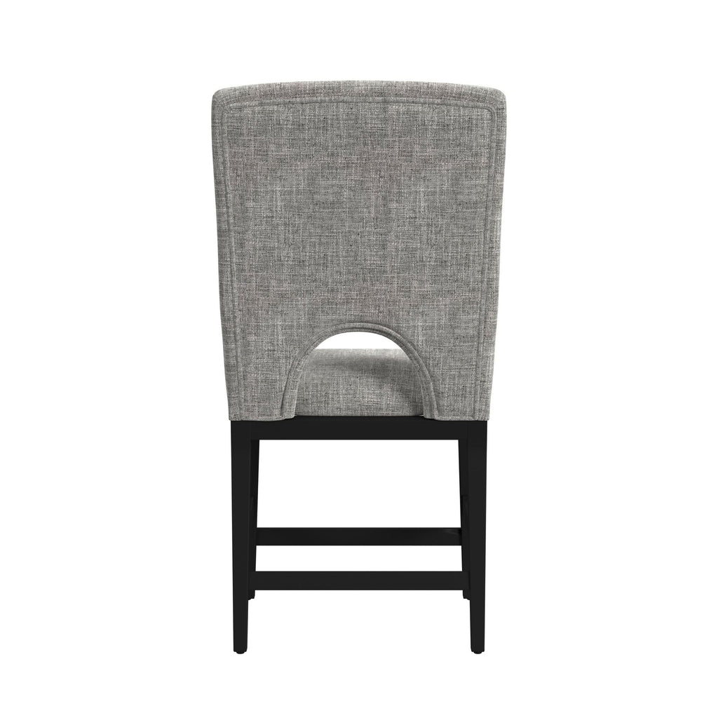 Oregon Counter Side Chair With Grey Fabric In Black (2 Per Carton)