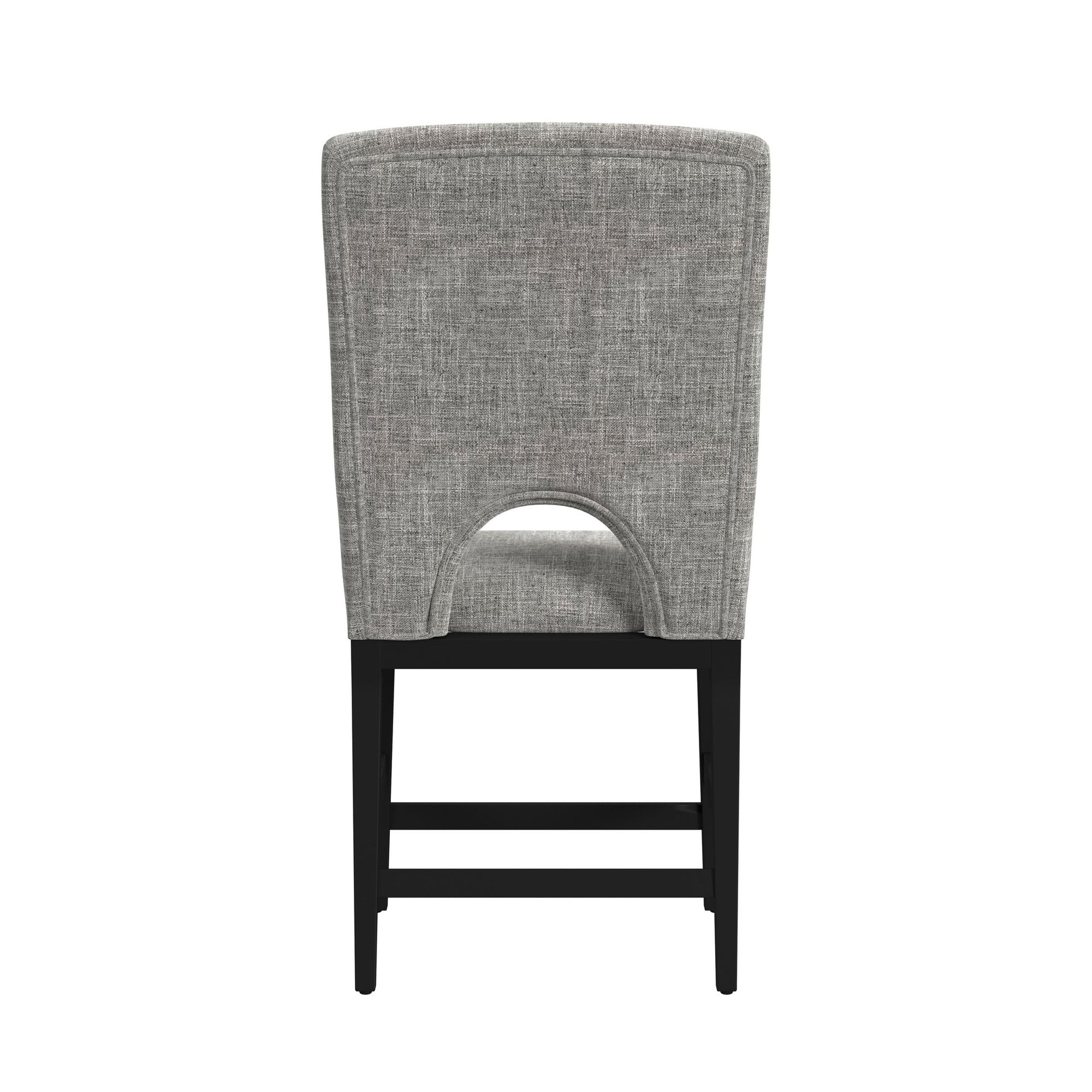Oregon Counter Side Chair With Grey Fabric In Black (2 Per Carton)