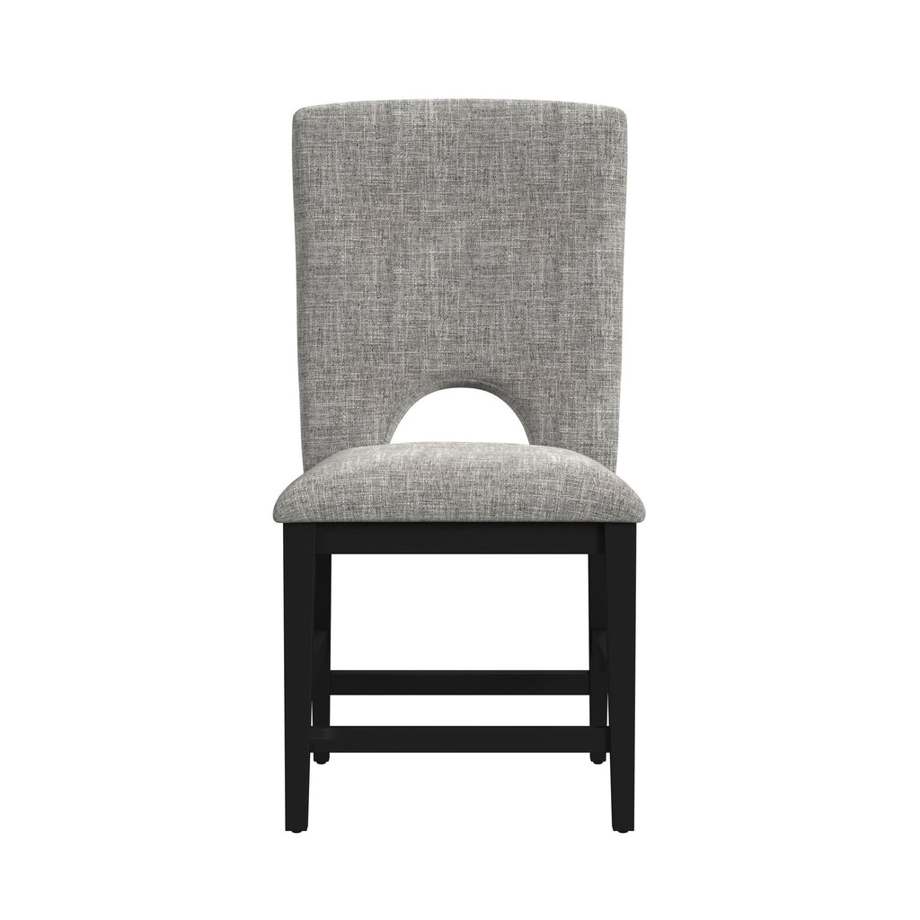 Oregon Counter Side Chair With Grey Fabric In Black (2 Per Carton)