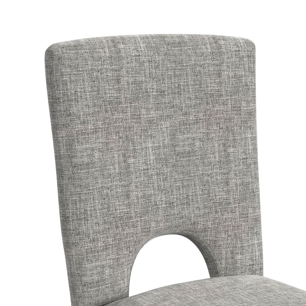 Oregon Counter Side Chair With Grey Fabric In Black (2 Per Carton)
