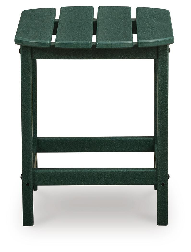 Sundown Shores Outdoor End Table in Green, front view