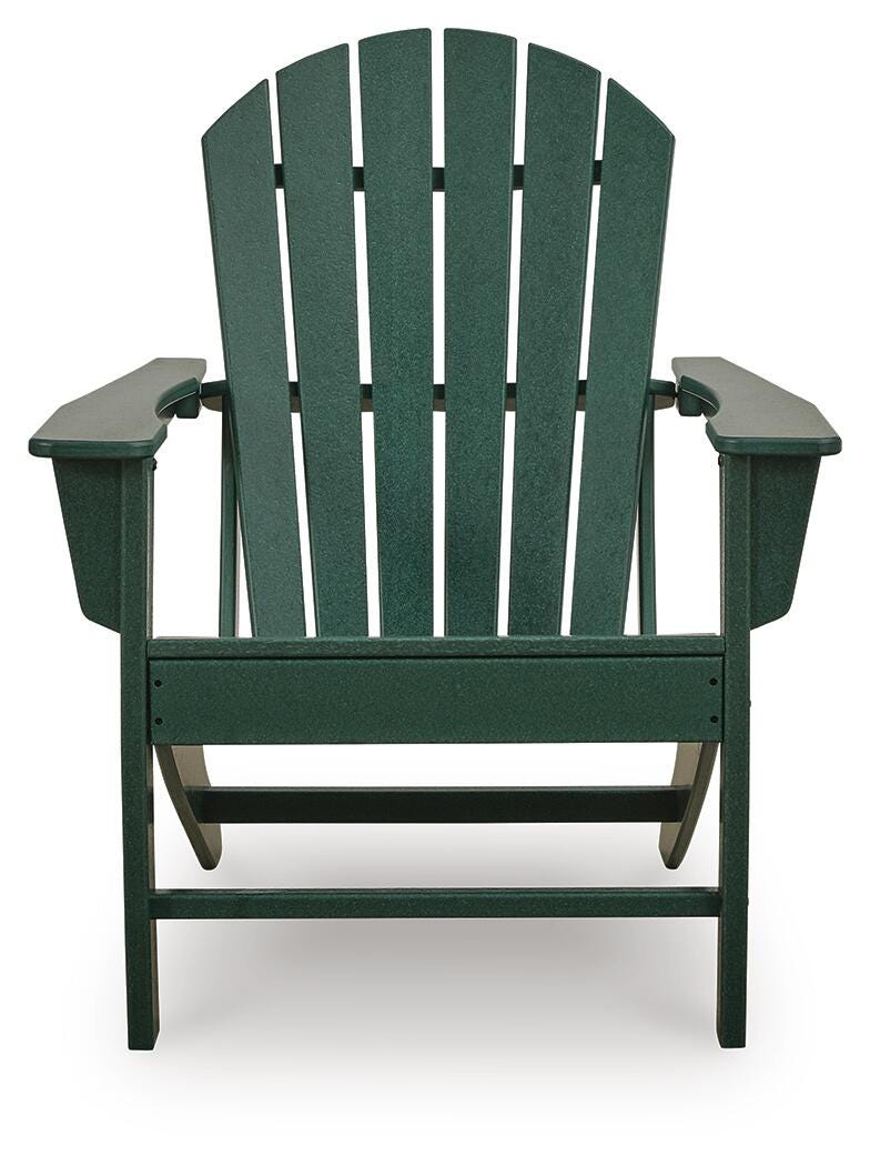 Sundown Shores Adirondack Chair in Green, front view