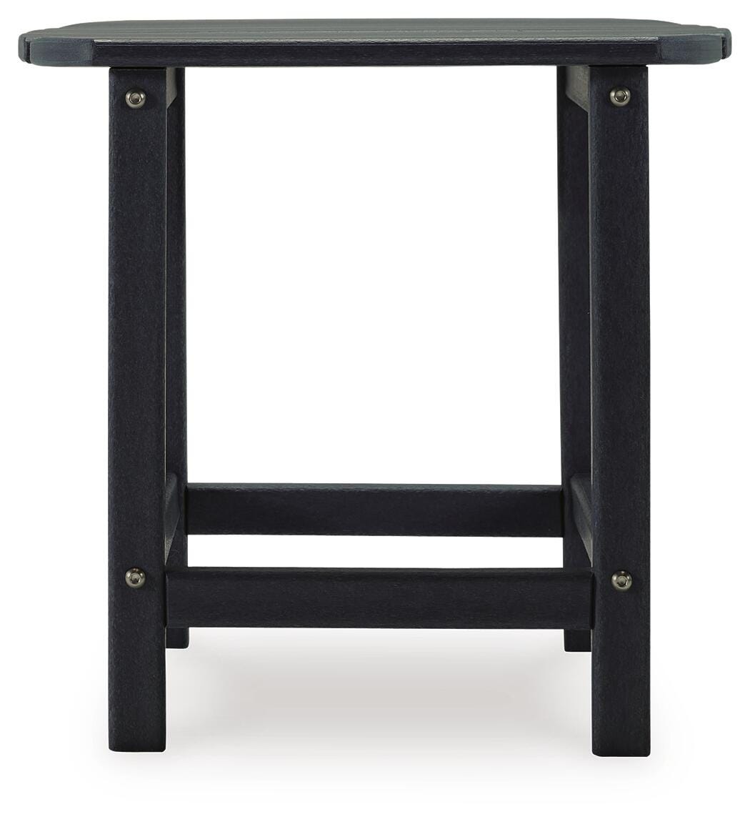 Sundown Treasure End Table in Black, side view