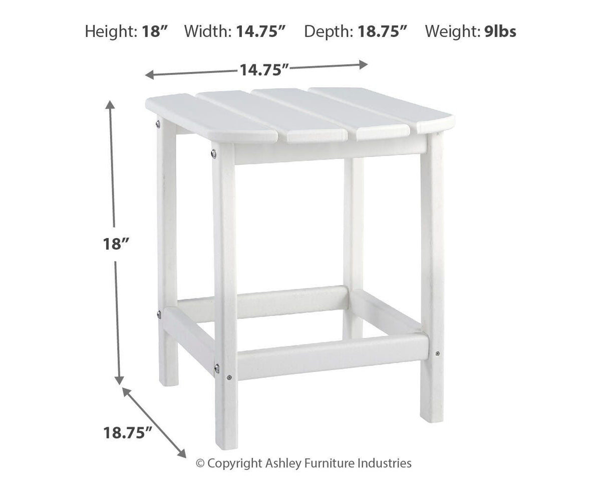 Sundown Treasure End Table in White, alternate view 5