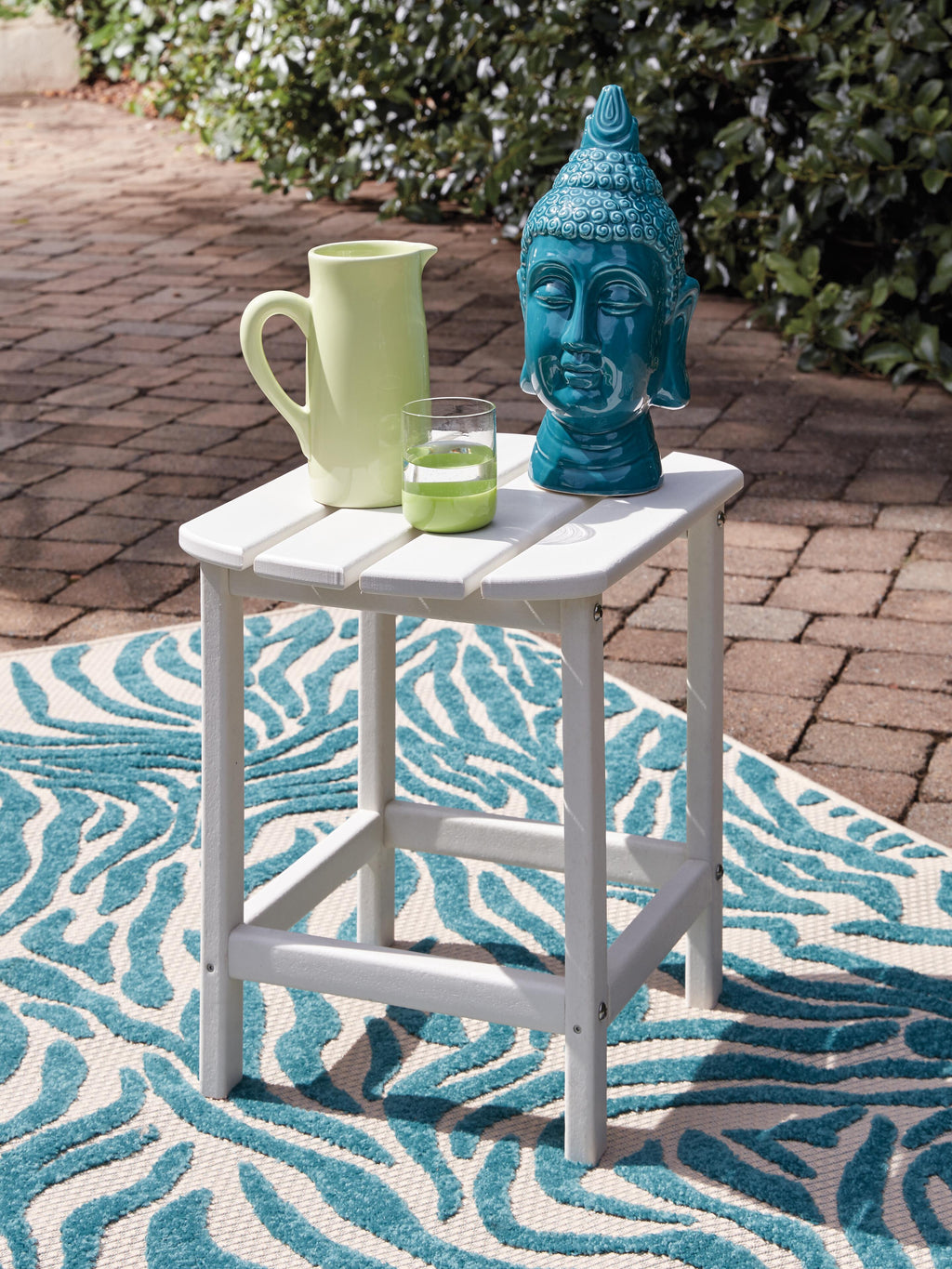 Sundown Treasure End Table in White, alternate view 7