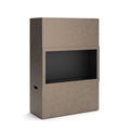 Midnight Mountain Freestanding Fireplace in Light Brown, side view