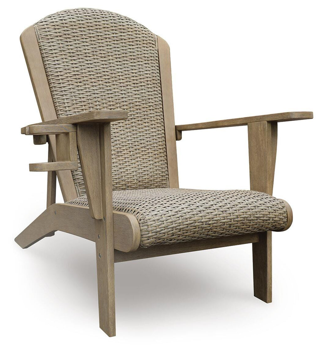 Marina Sun Adirondack Chair in Beige, angle view