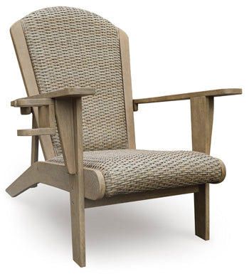 Marina Sun Adirondack Chair in Beige, angle view