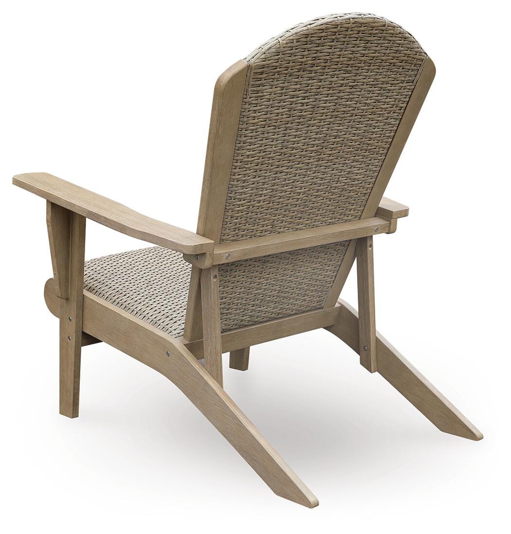 Marina Sun Adirondack Chair in Beige, back view