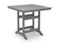 Sanctuary Beach Outdoor Counter Height Dining Table in Dark Gray, angle view