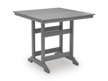 Sanctuary Beach Outdoor Counter Height Dining Table in Dark Gray, angle view