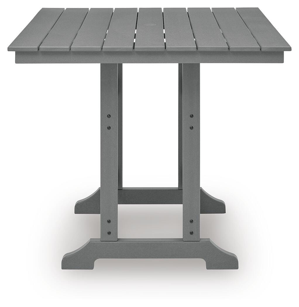 Sanctuary Beach Outdoor Counter Height Dining Table in Dark Gray, side view