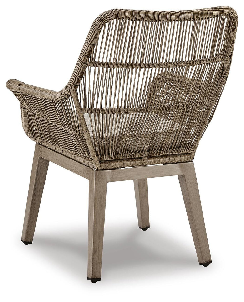Beach Front Arm Chair with Cushion (Set of 2) in Beige, back view