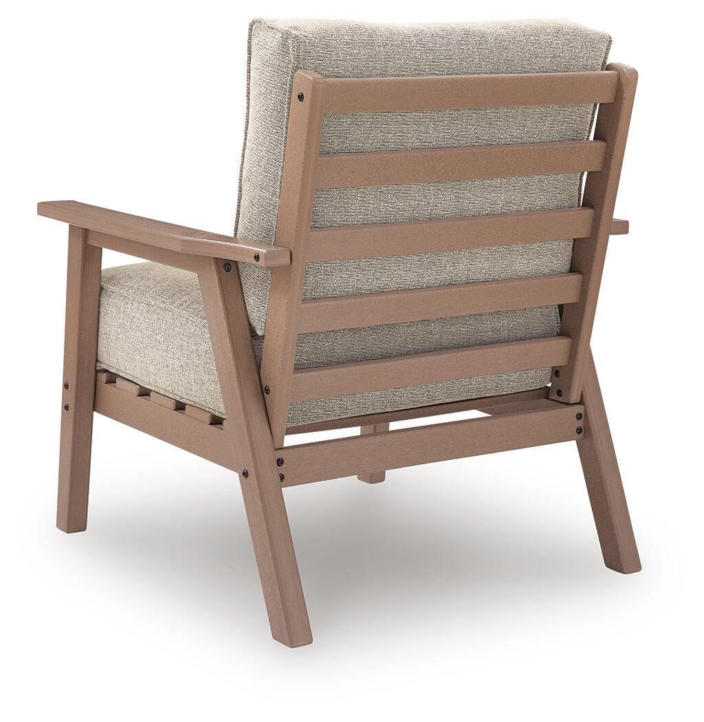 Grover Beach Outdoor Lounge Chair with Cushion (Set of 2) in Driftwood, back view