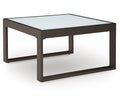Beachloft Outdoor Coffee Table in Black/Gray, angle view