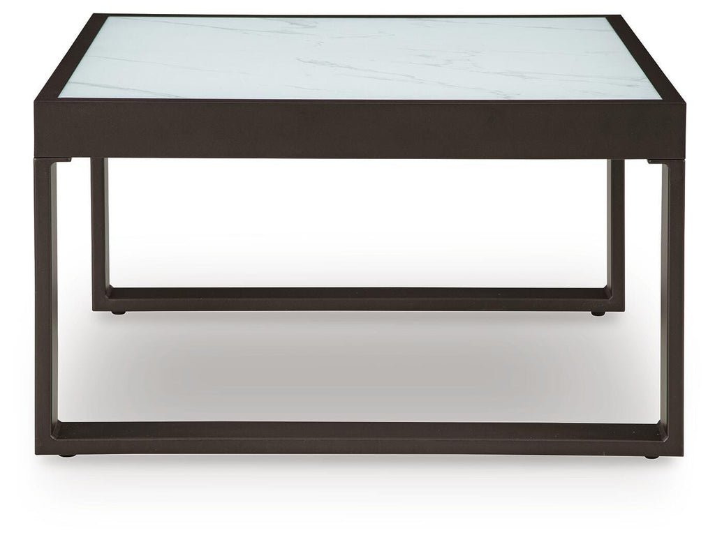 Beachloft Outdoor Coffee Table in Black/Gray, front view