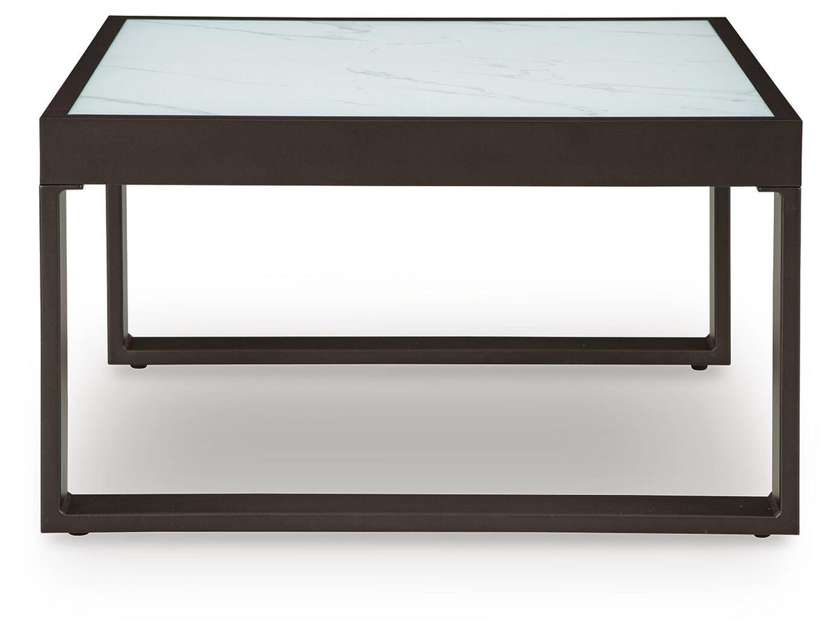 Beachloft Outdoor Coffee Table in Black/Gray, front view