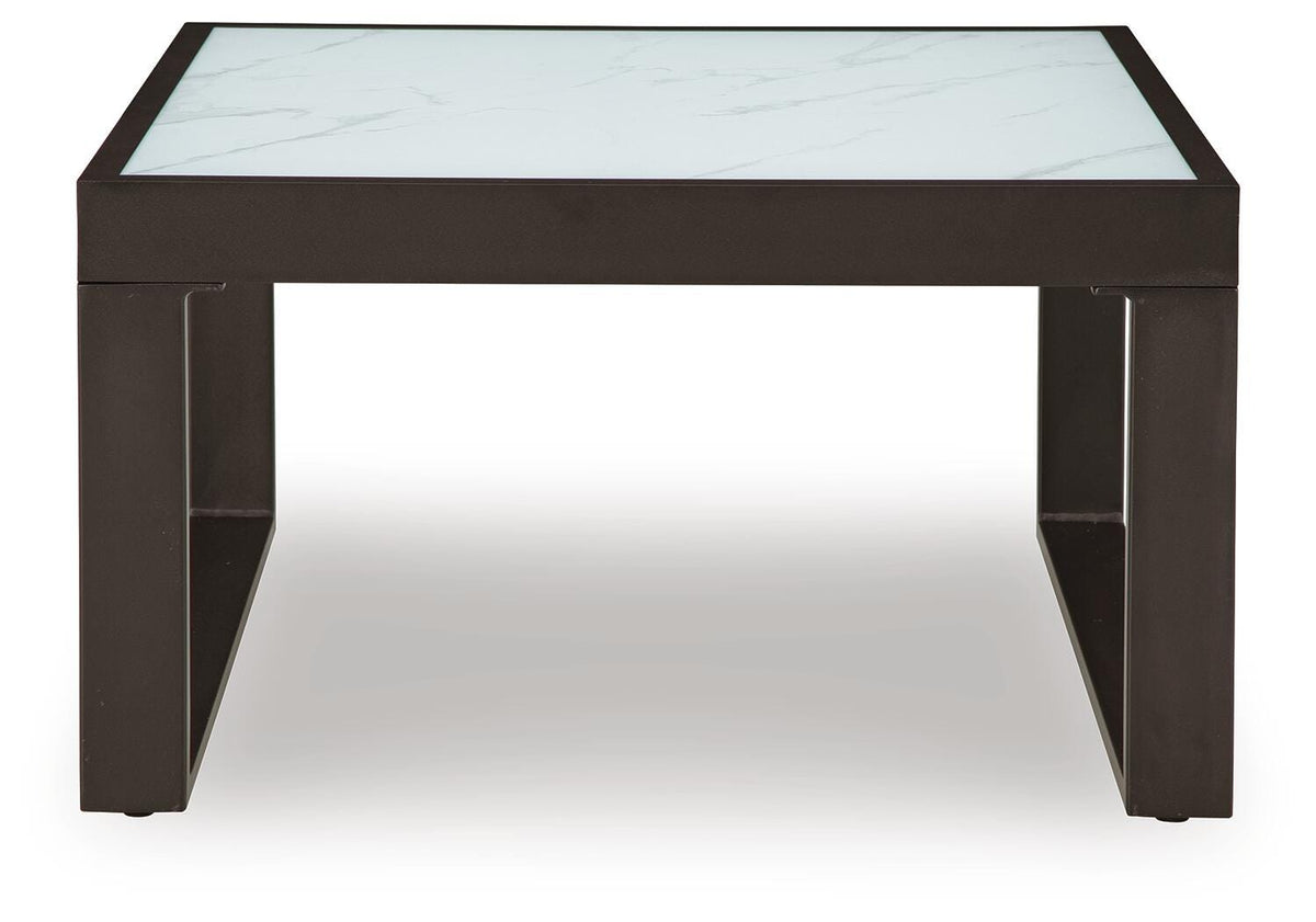 Beachloft Outdoor Coffee Table in Black/Gray, side view