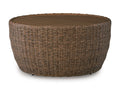 Double Point Outdoor Coffee Table in Beige
