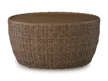 Double Point Outdoor Coffee Table in Beige