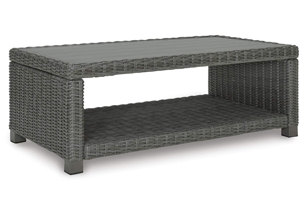 Elite Park Outdoor Coffee Table with 2 End Tables angled view