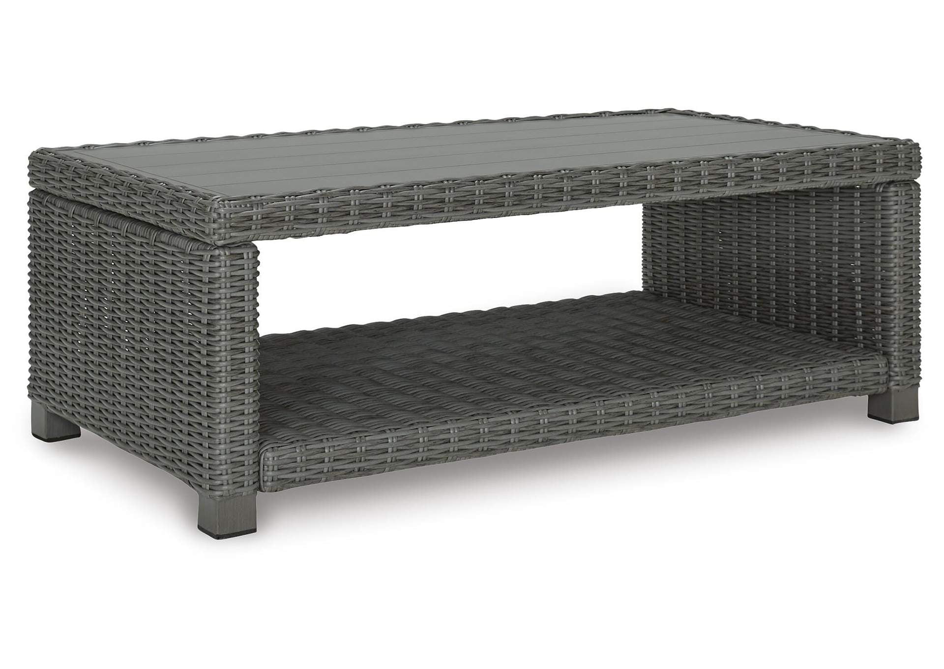 Elite Park Outdoor Coffee Table with 2 End Tables angled view