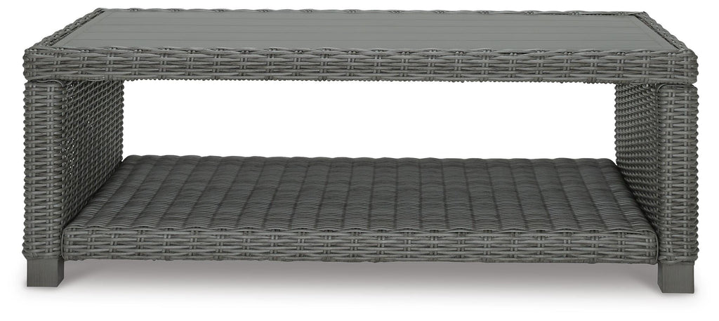Elite Park Outdoor Coffee Table in Gray, front view