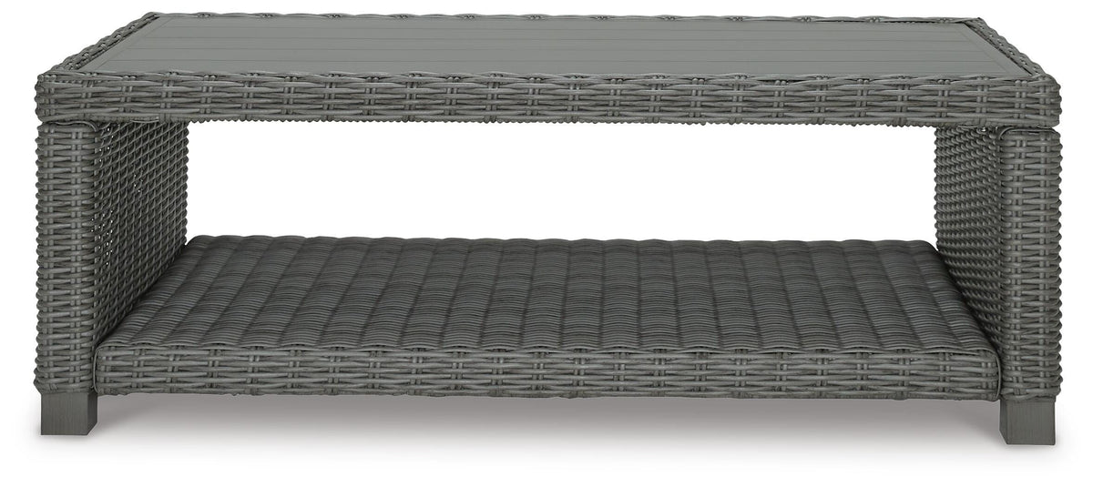 Elite Park Outdoor Coffee Table in Gray, front view