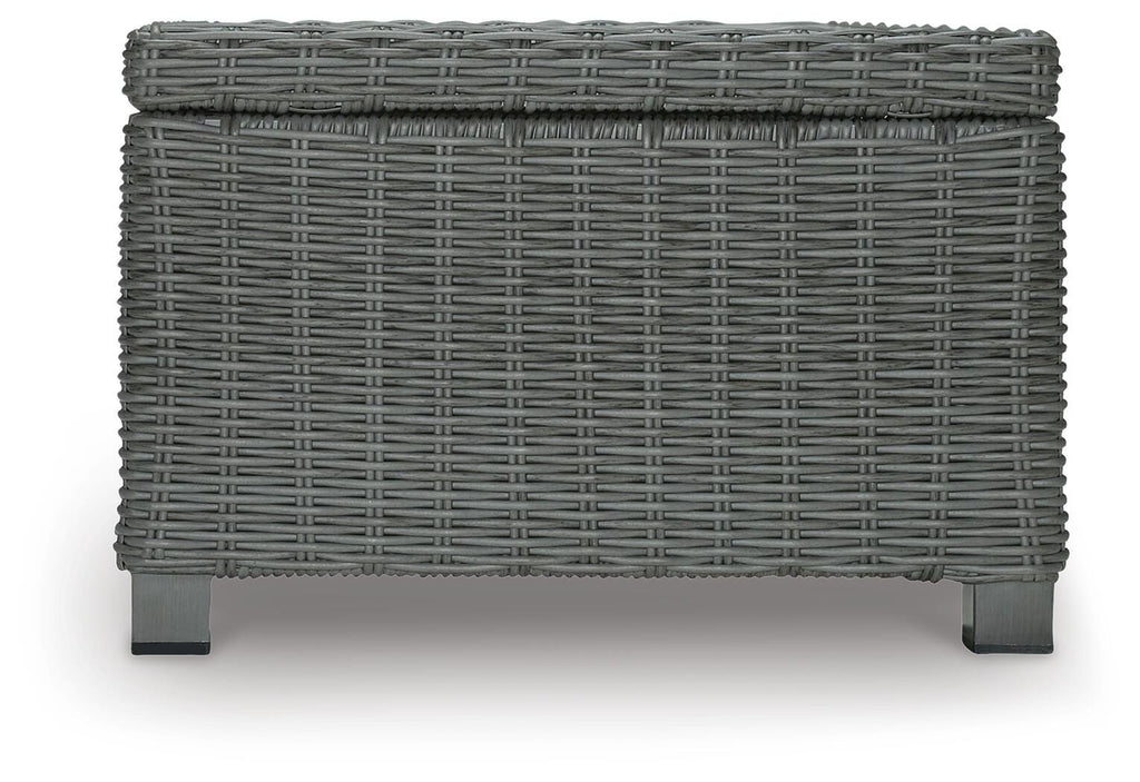 Elite Park Outdoor Coffee Table in Gray, side view