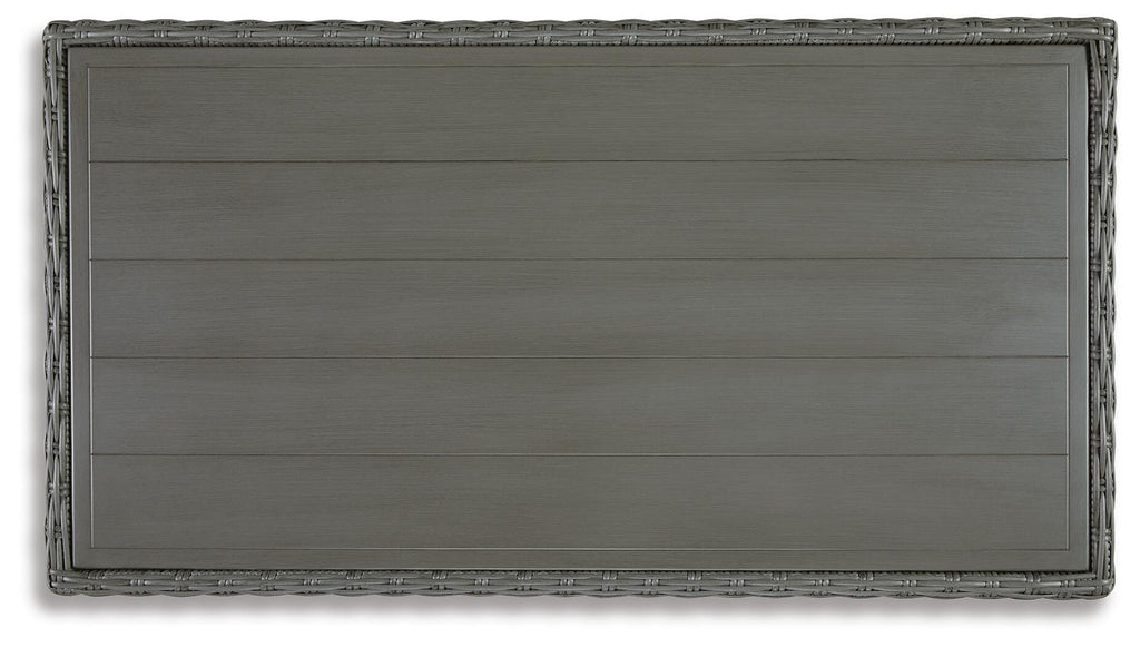 Elite Park Outdoor Coffee Table in Gray, top view